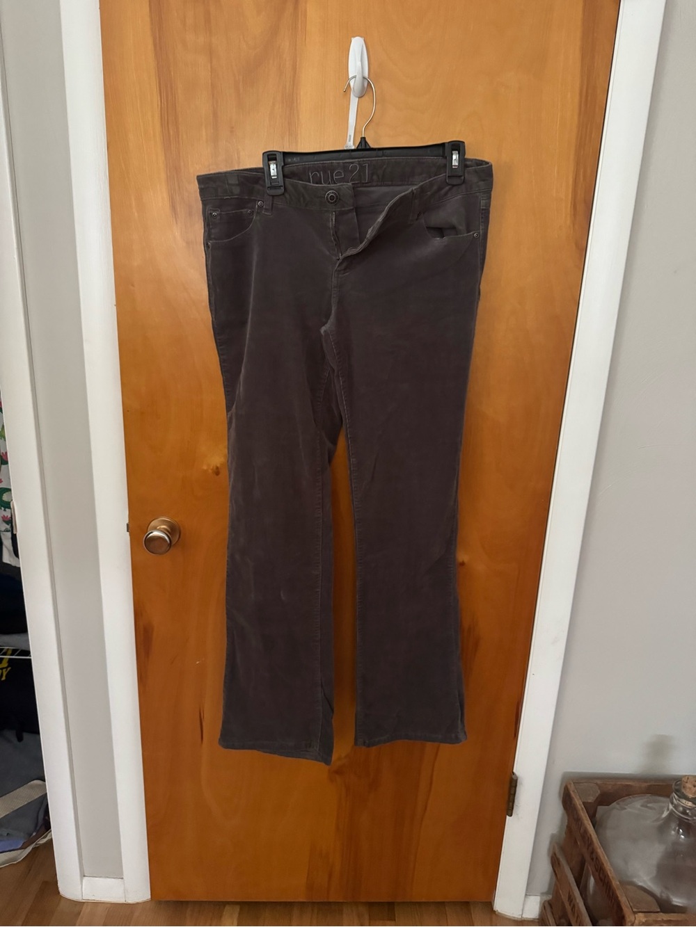 Corduroy Flare Pants in Dark grey - Picture 1 of 4